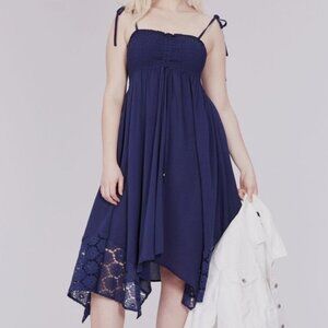 Handkerchief Dress - Navy